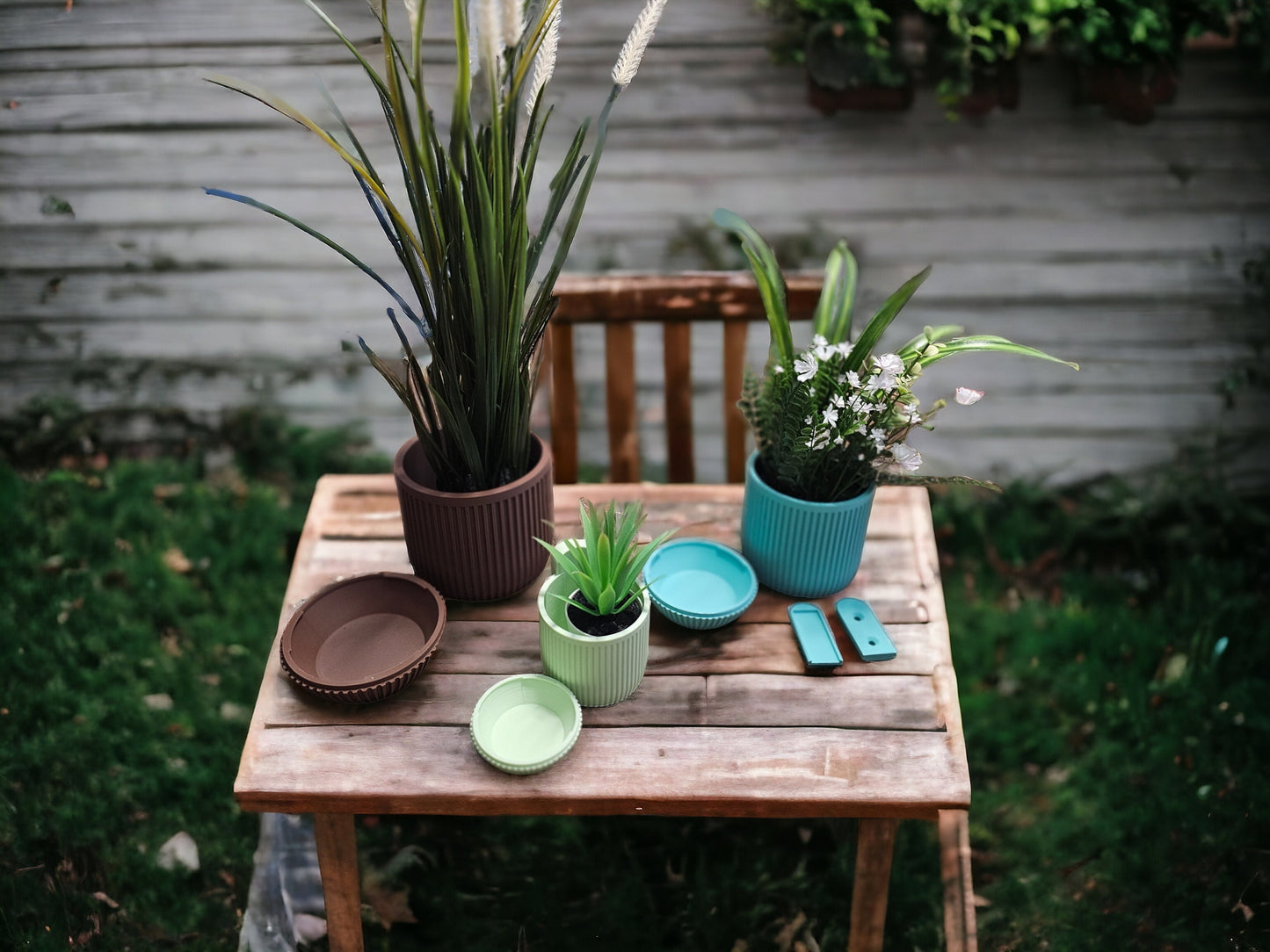 Wall Hung Indoor Planters 4.5",3.5",2.75" Command Strips/Screw In Cleat