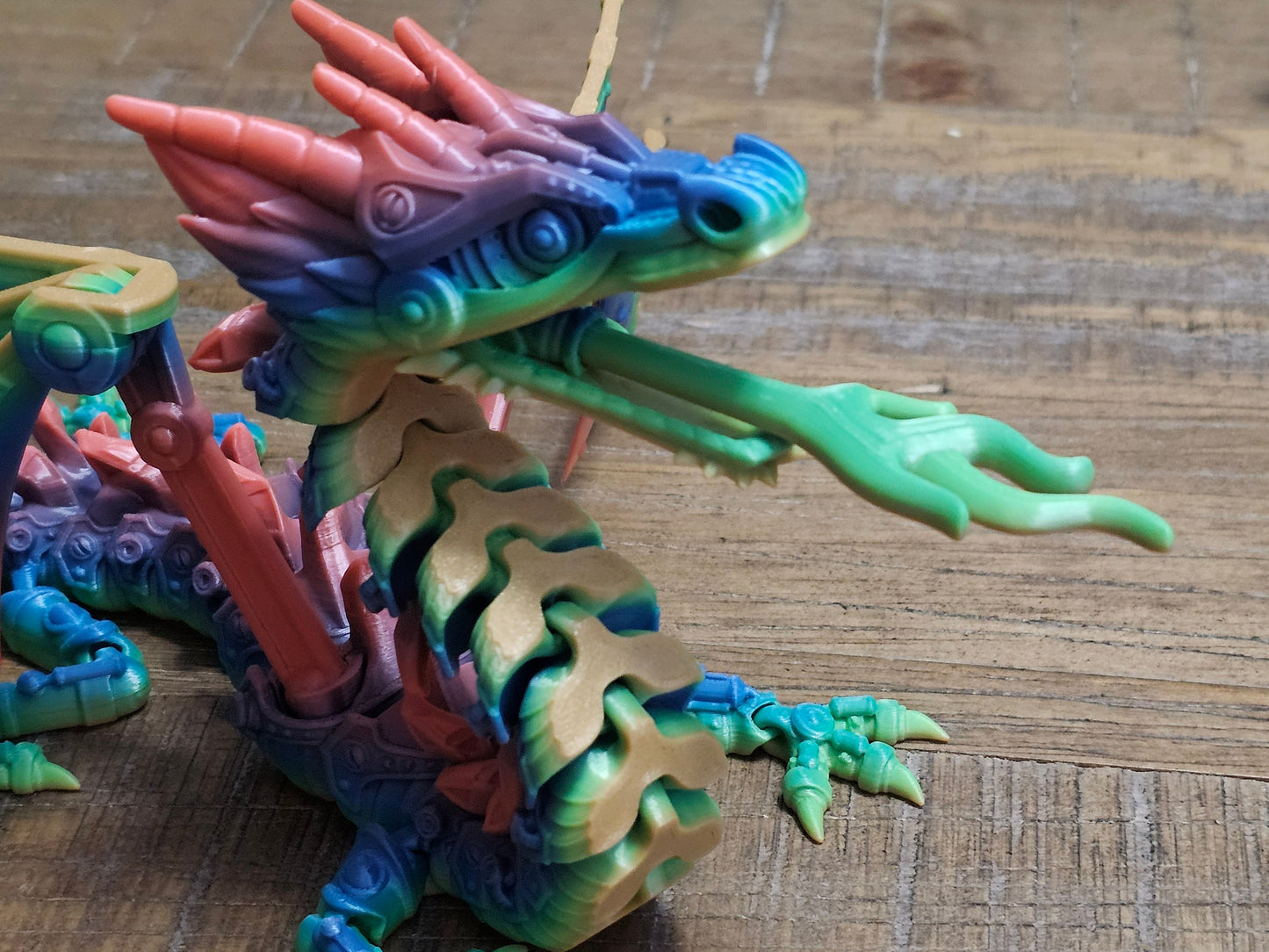 22" Flexible Dragon with wings and flames
