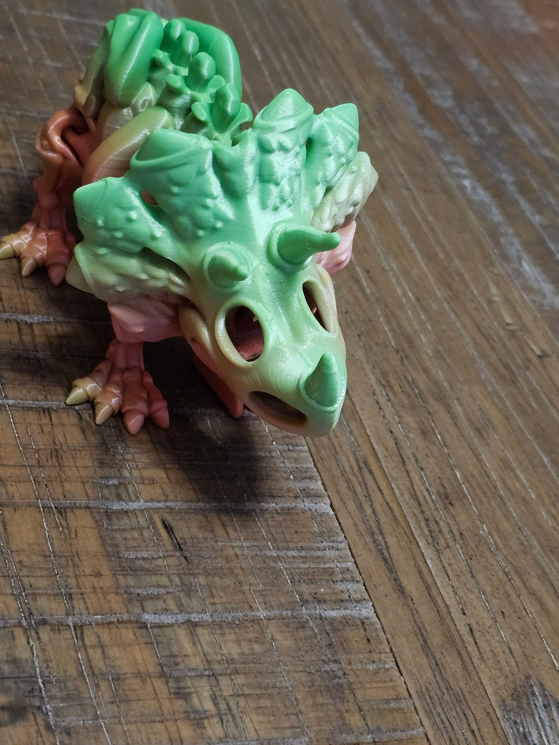9" Skeleton Flexible Triceratops