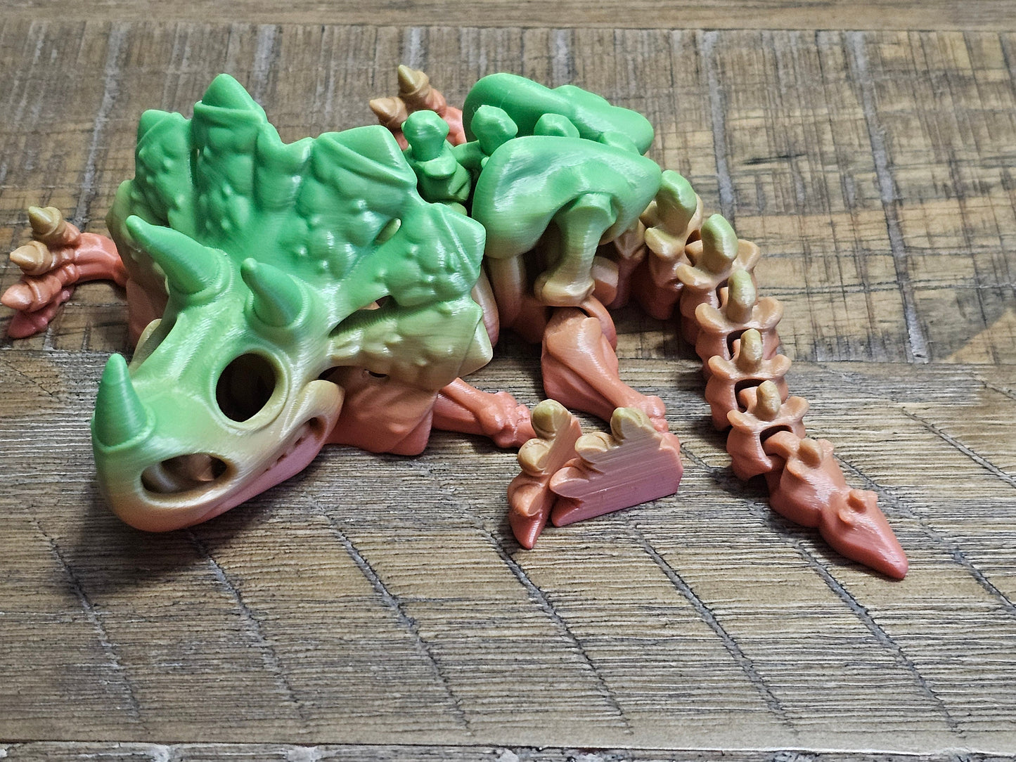 9" Skeleton Flexible Triceratops