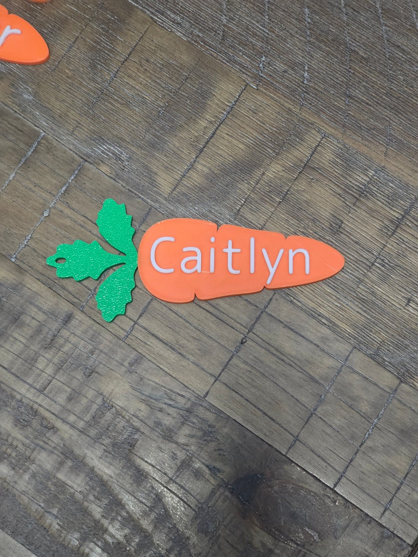 Customizable Name Carrot Easter Basket Tags