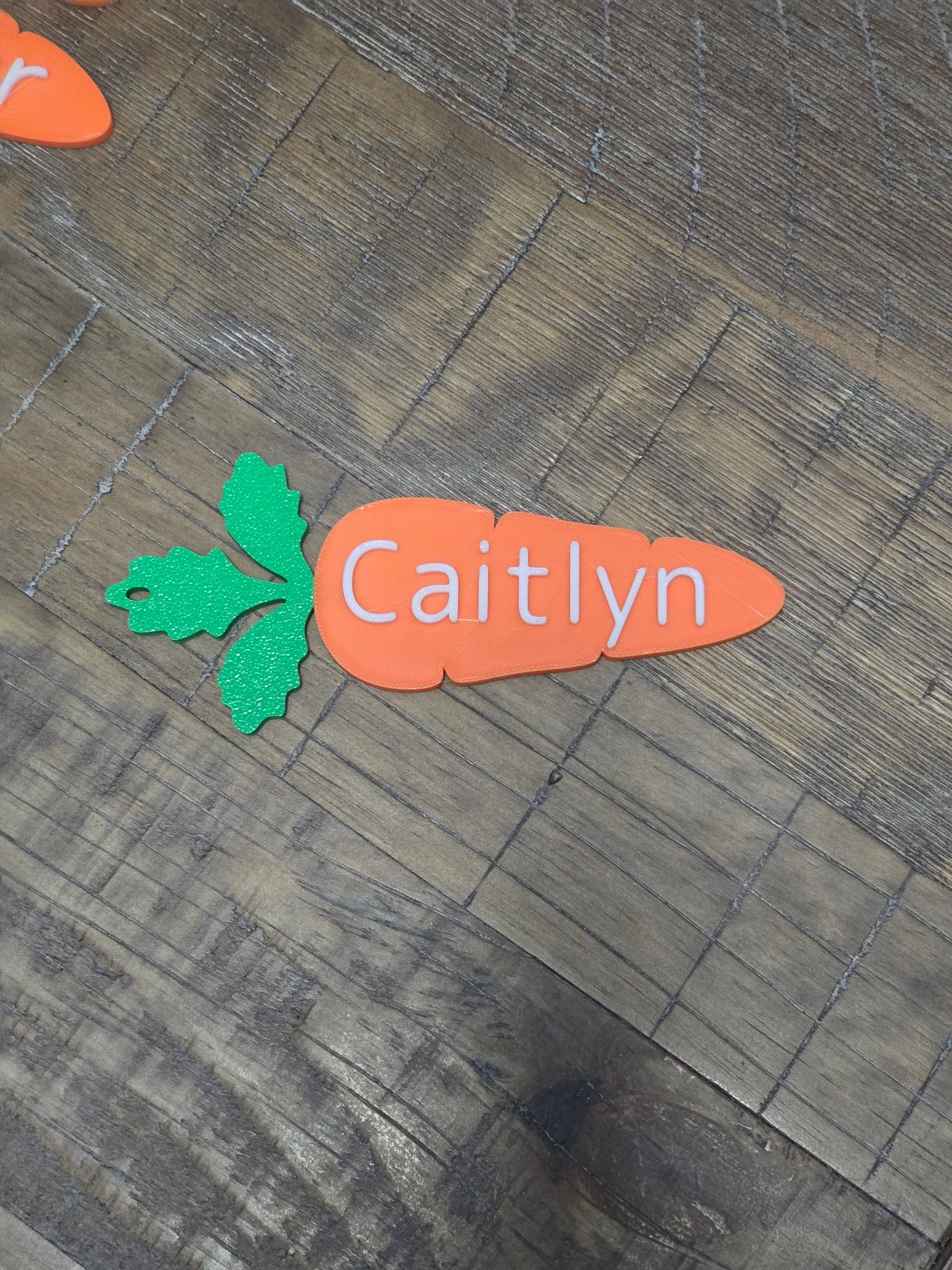 Customizable Name Carrot Easter Basket Tags