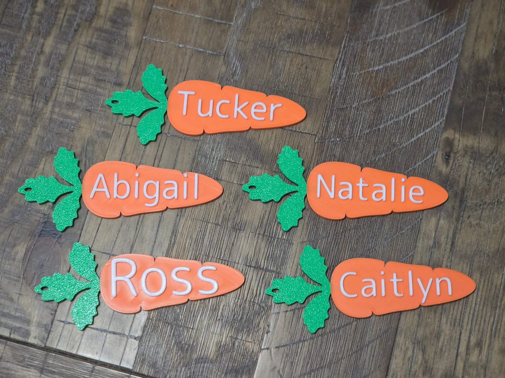 Customizable Name Carrot Easter Basket Tags