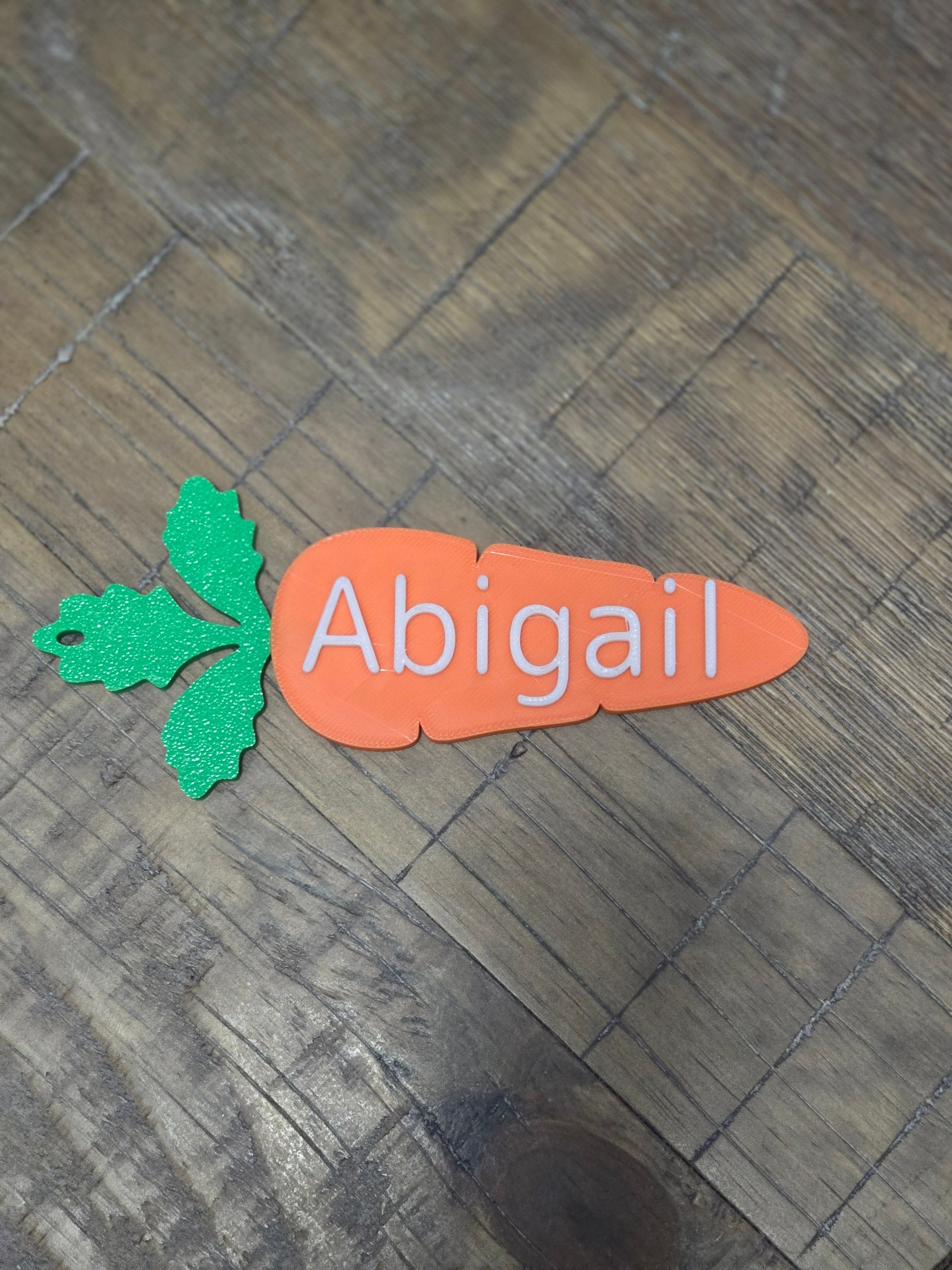 Customizable Name Carrot Easter Basket Tags
