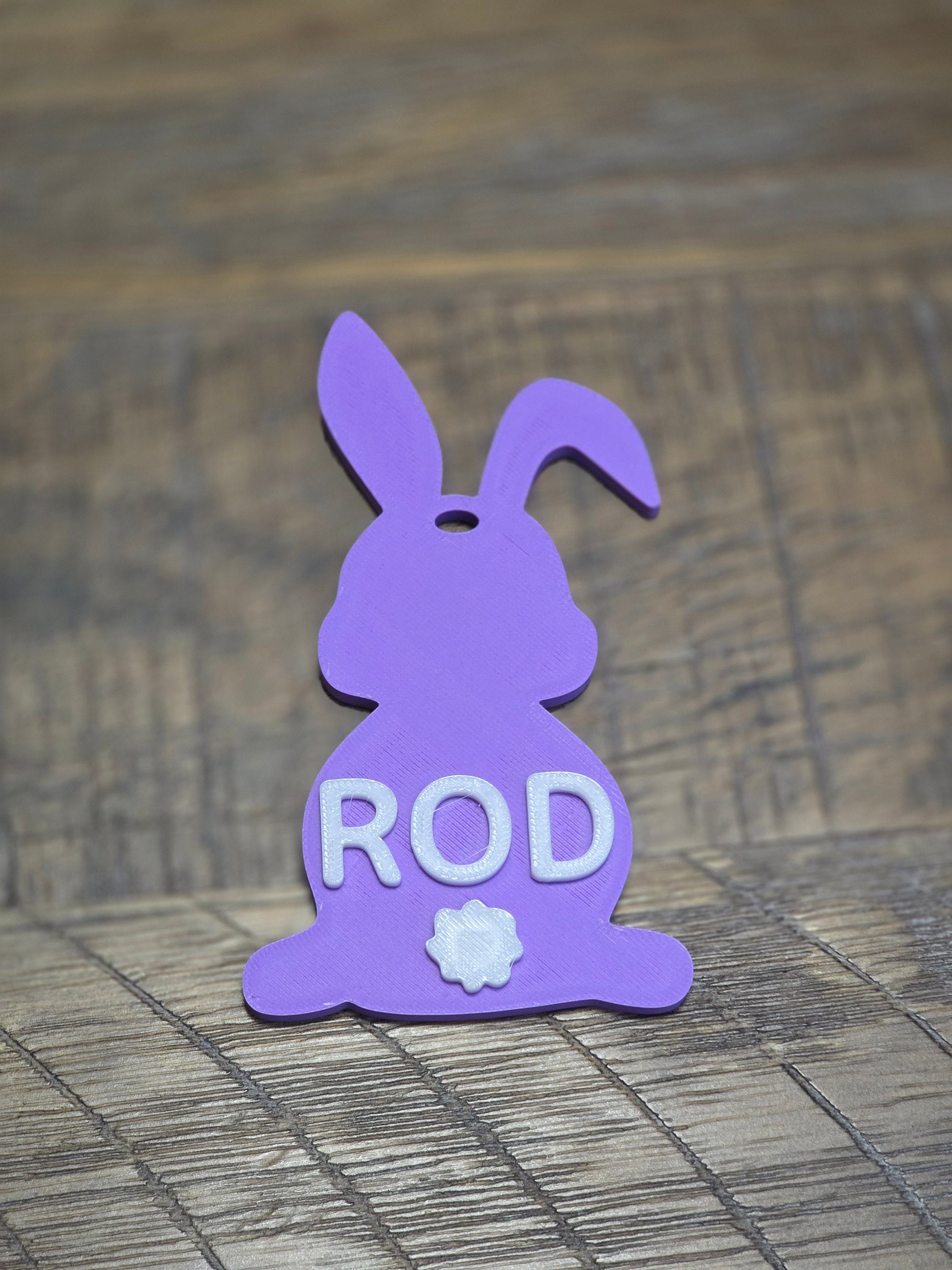 Easter Basket Tag with Customizable Initials