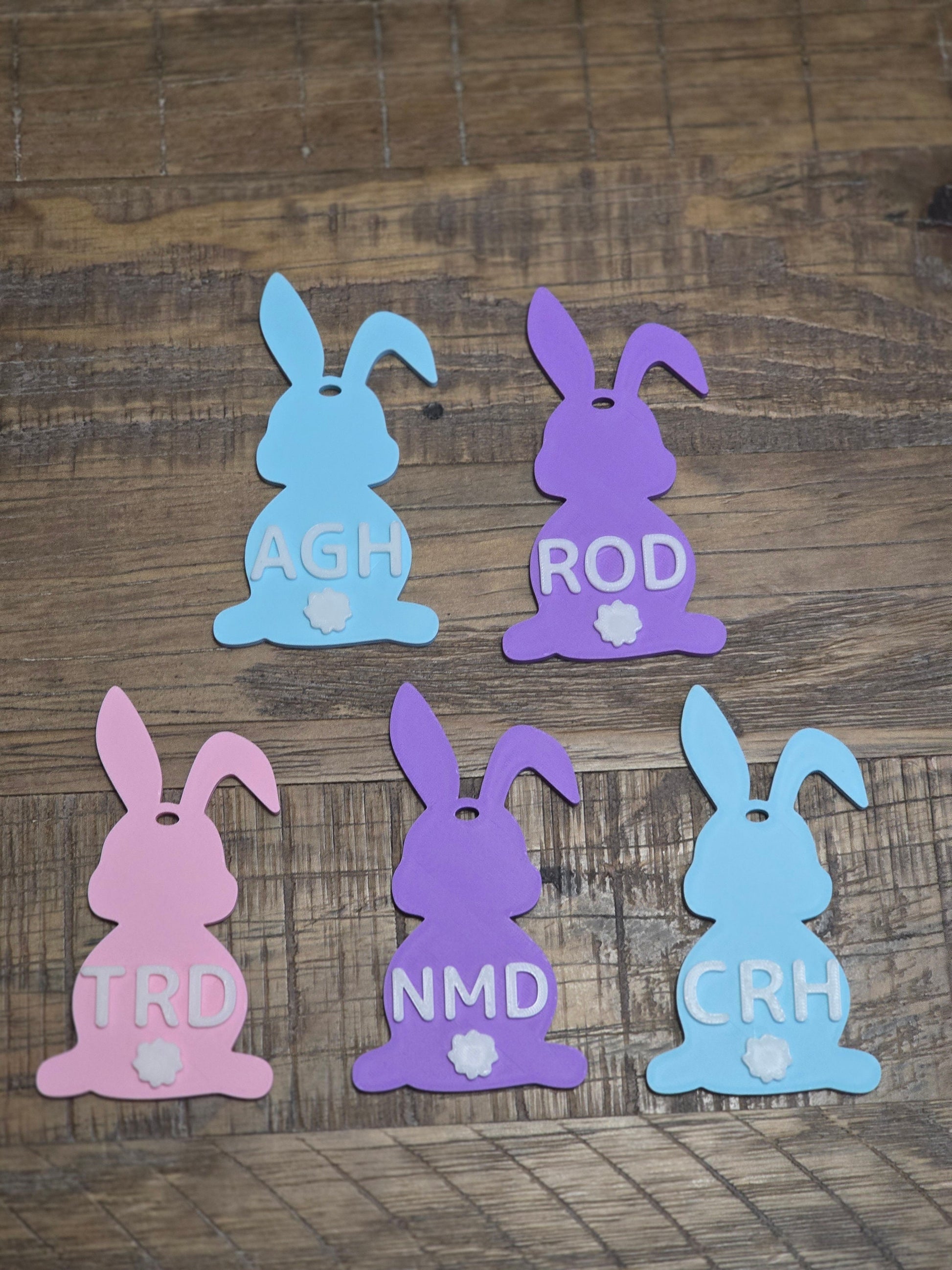 Easter Basket Tag with Customizable Initials