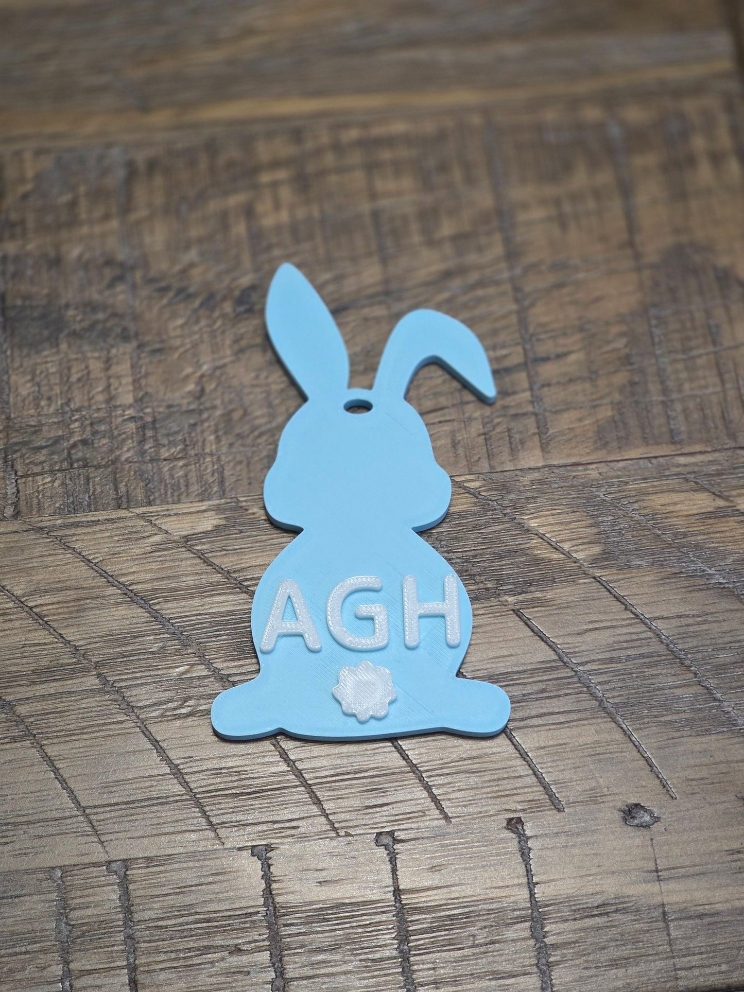 Easter Basket Tag with Customizable Initials