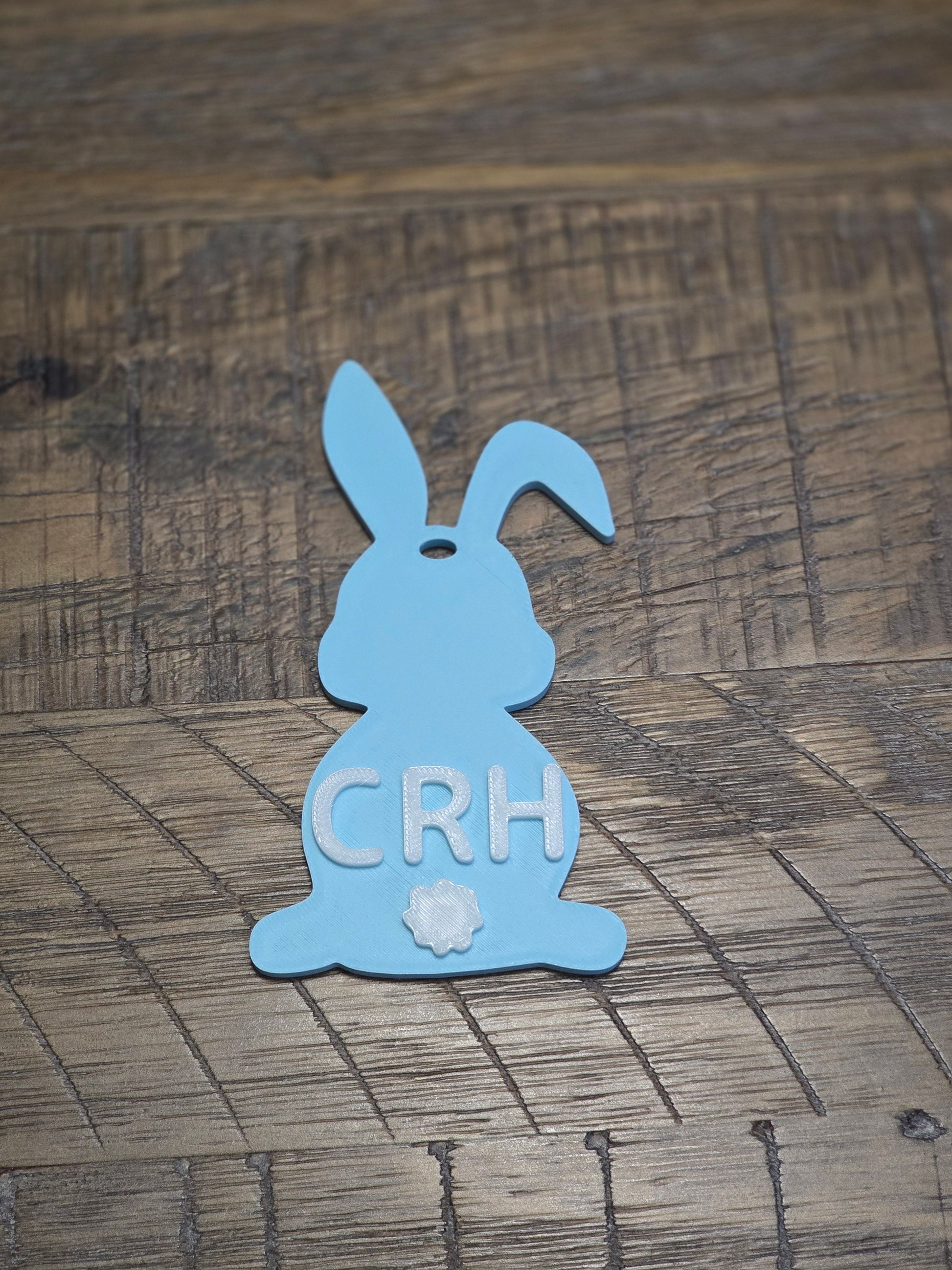 Easter Basket Tag with Customizable Initials