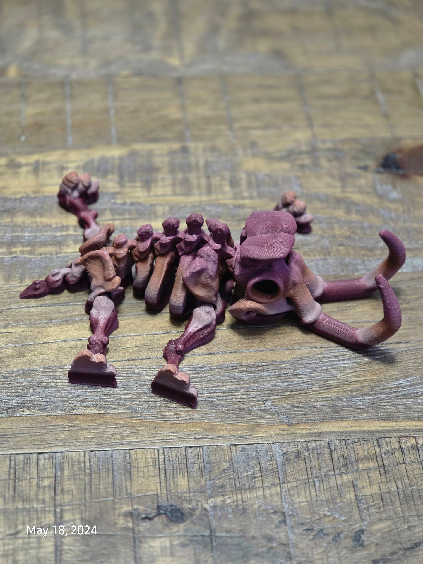 Flexible Wooly Mammoth Skeleton Toy Fidget