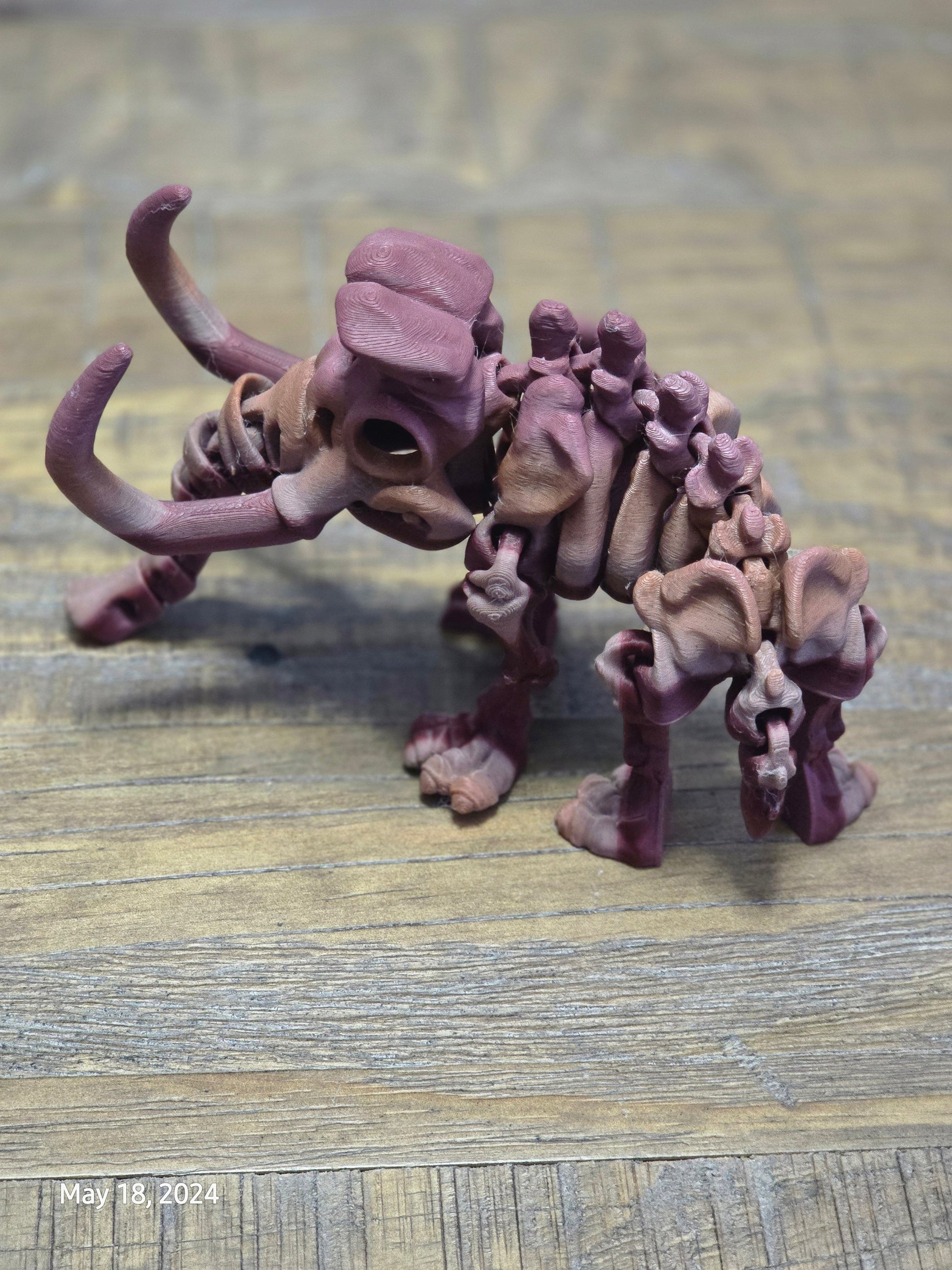 Flexible Wooly Mammoth Skeleton Toy Fidget