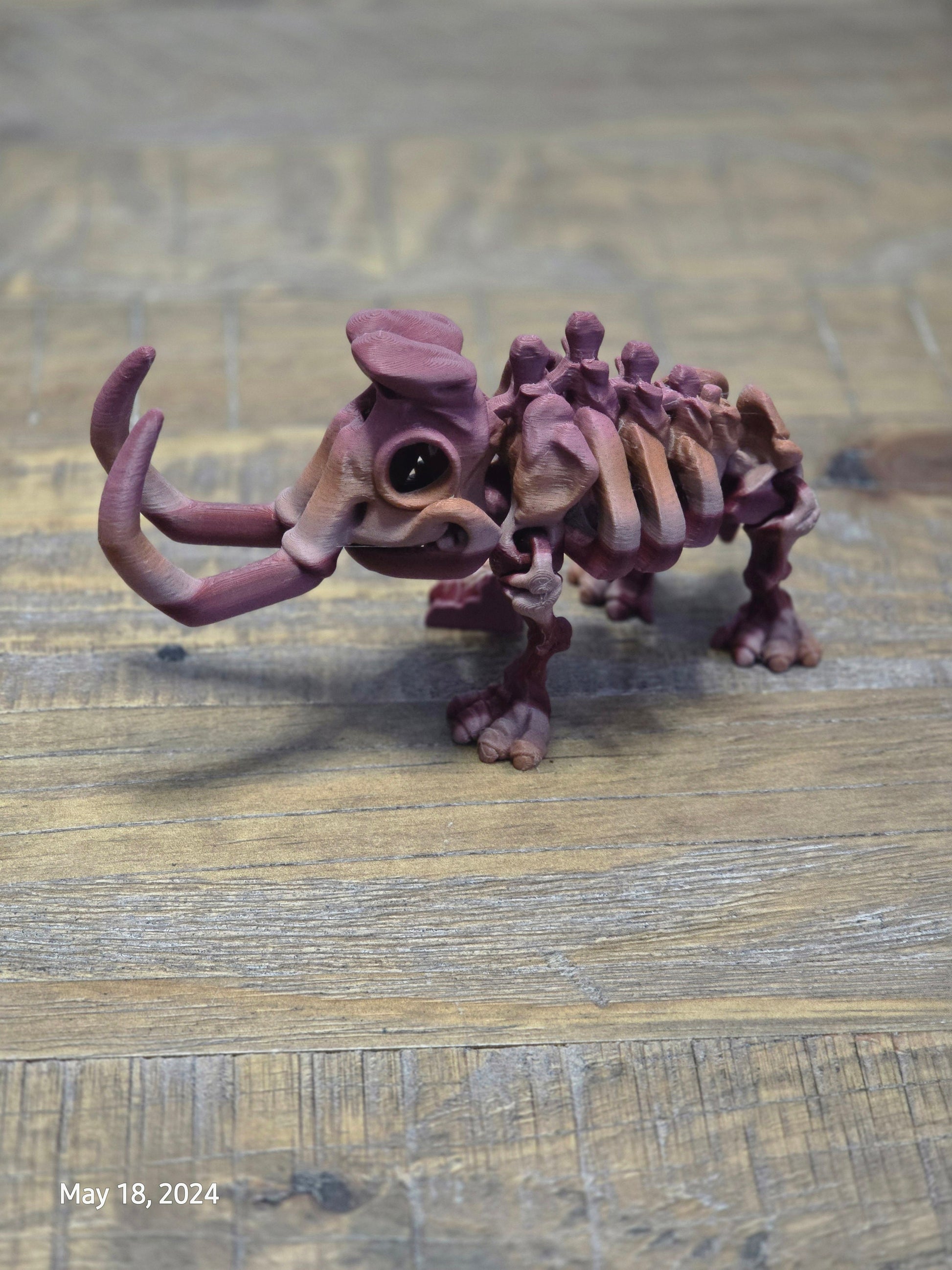 Flexible Wooly Mammoth Skeleton Toy Fidget