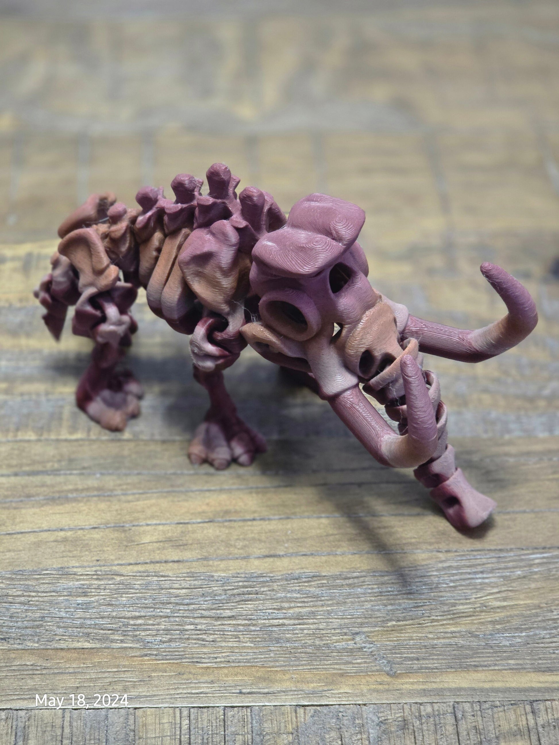 Flexible Wooly Mammoth Skeleton Toy Fidget