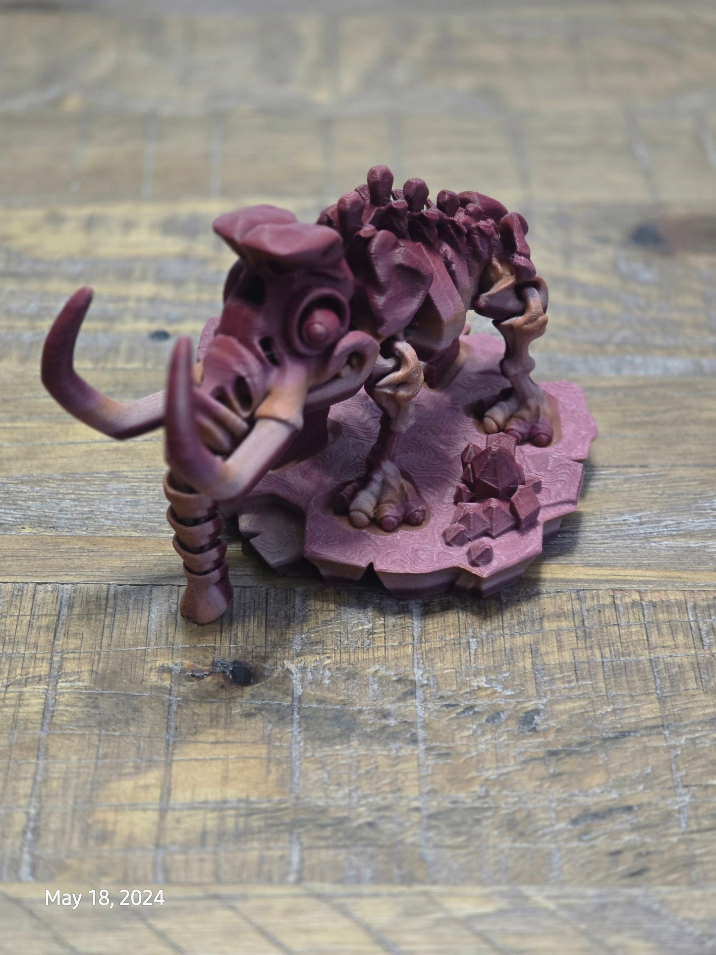 Flexible Wooly Mammoth Skeleton Toy Fidget